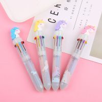 ZQDE303A สำหรับนักเรียน ของขวัญสำหรับเด็ก ปากกาที่เป็นกลาง 10สี 0.7มม. ปากกากลกล ยูนิคอร์นน่ารัก ปากกาหมึกสี ปากกาหลากสี ปากกาเซ็นชื่อ ปากกาลูกลื่น