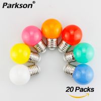 ♟✲ 20pcs Colour LED Bulb E27 220V G45 7 Color RGB Lampada LED Lamp SMD3528 Decor Holiday Christmas Lamparas Light Bulb Fashlight