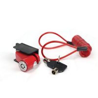 M365 Electric Scooter Anti-Theft Lock Accessories Parts Kits Multi-Function Anti-Theft Lock for Xiaomi Disc Brake Lock (Black+Red)