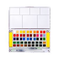 Superior Portable Travel Solid Pigment Bright Watercolor Paints Set With Water Color Brush Pen For Painting Art Supplies