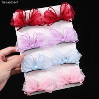 ♦❧ 2Pcs Girls Print Chiffon Bows Hairpins for Baby Kids Sweet Hair Clips Spring Cute Barrettes Headband Fashion Hair Accessories