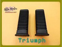 TRIUMPH 750 T140 TR7 MOTORCYCLE year 1979-1982 FRONT FOOT REST FOOT PEGS LH&amp;RH SET #ยางพักเท้าหน้า พักเท้าหน้า Model Triumph งานไต้หวัน Footrest rubber