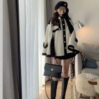 【YD】 2022 And New Korean Version Fashion French College Cape Woolen Coat Womens Design Trend