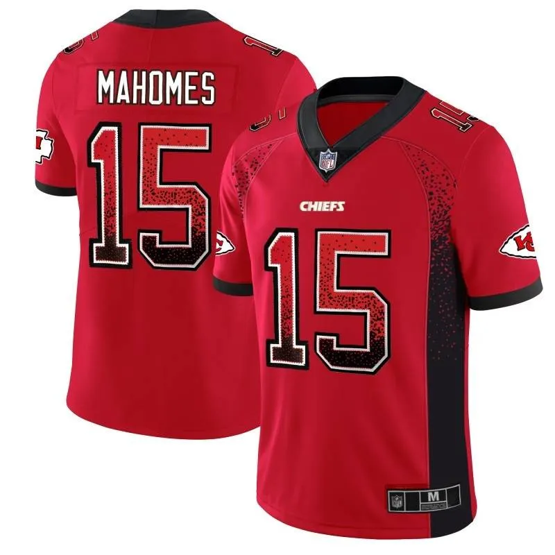 Hot Kansas City Chiefs NFL Football Jersey No.15 Mahomes T Shirt Jersey  Casual Sport Tee Plus Size a