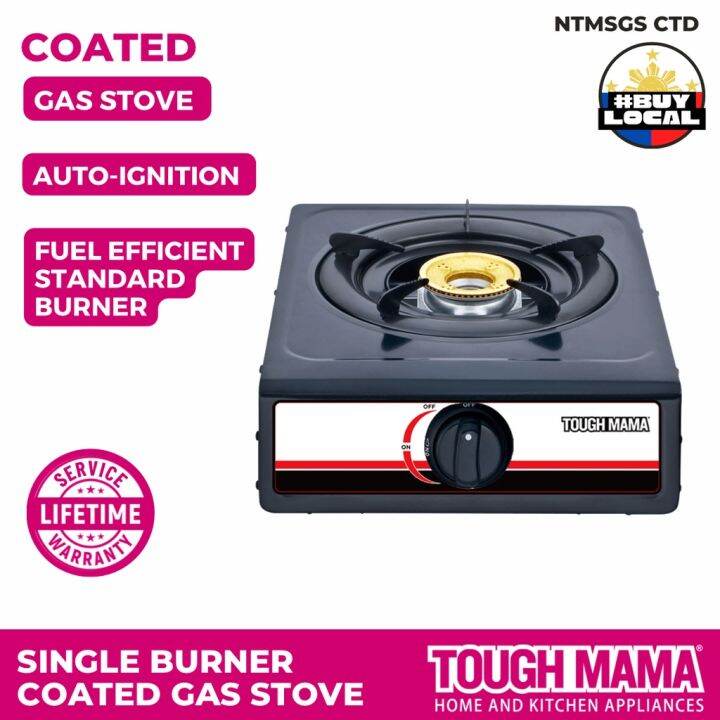 Tough Mama Ntmsgs Ctd Single Burner Black Coated Gas Stove Auto Ignition Black Trivet Lazada Ph 5603