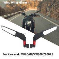 ♈สำหรับ Kawasaki Vcan/s กระจกย้อนกลับมองหลังข้างกระจกรถจักรยานยนต์ด้านข้างที่มีปีก Z650RS Z800 W800 650cc