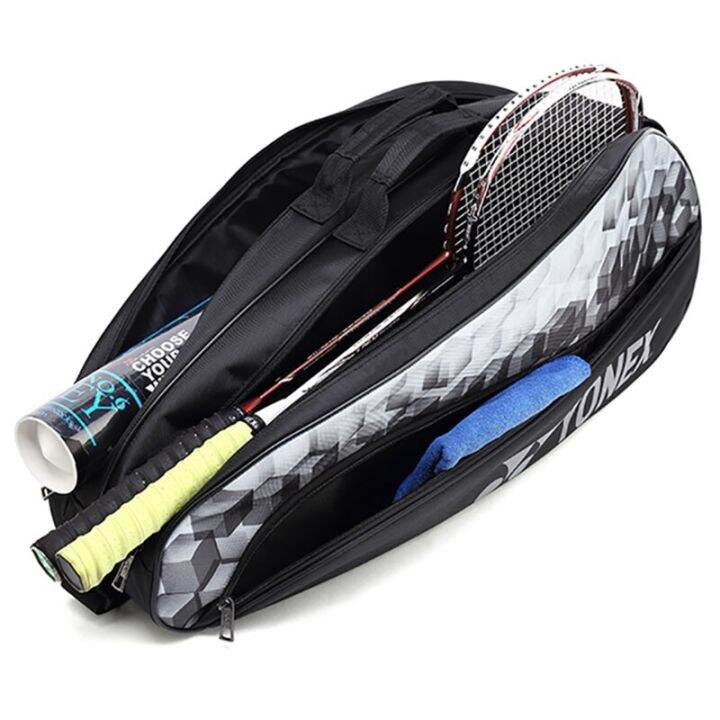 professional-yonex-badminton-tennis-racket-bag-with-shoes-compartment-one-shoulder-3-packs-for-women-men-large-capacity-portable