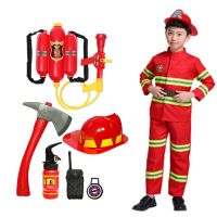 Fireman Kids Firefighter Uniform Halloween Cosplay Costumes Carnival Party Children Sam Role Clothing Suit Boy Performance