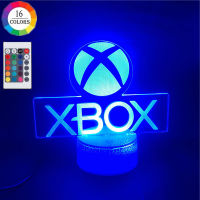 X Game Icon 3D Illusion Lamp Gaming Room Desktop Setup LED Sensor Lights 16 Color Changing Computer Backlight Room Decoration