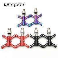 Litepro MTB Mountain Universal Bicycle QR Pedal Sealed Bearing Butterfly BMX Folding Bike Aluminum Alloy Non-slip Accessory