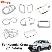 【CW】For Hyundai Creta IX25 2015 2016 2017 2018 Chrome Interior Door Handle Cup Holder Trim Cover Decoration Accessories Car Styling