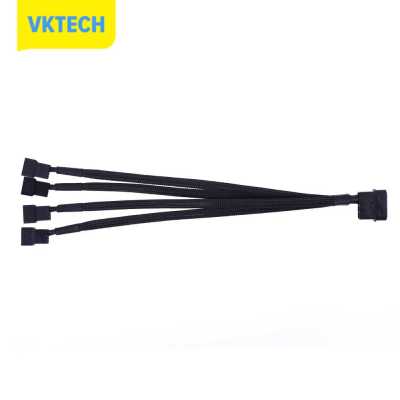 [Vktech] 4pin IDE Molex To 4-Port 3PIN/4PIN เครื่องทำความเย็นพัดลมแยกสายไฟ