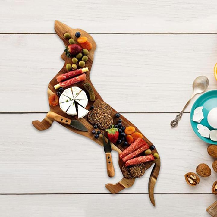simhoa-กระดานไม้จานอาหารทรงสุนัขพันธุ์ดัชชุนด์สำหรับงานเลี้ยงอาหาร