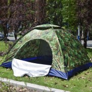 Lều ngủ cắm trại 2 - 3 người vải dù cao cấp 200x150x130 cm rằn ri cửa 2