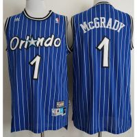 นิวเจอร์ซีย์คุณภาพสูง new NBA men’s Orlando Magic 1 Tracy McGrady retro embroidery basketball jerseys jersey blue stripes