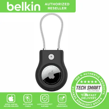  Belkin Apple AirTag Secure Holder with Key Ring - Durable,  Scratch-Resistant Case with Open Face & Raised Edges - Protective AirTag  Keychain Accessory for Keys, Pets, Luggage, & More - Black 