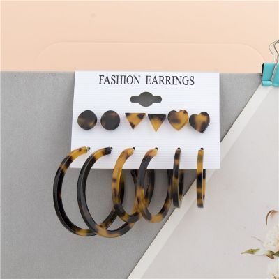 【YF】✧  Fashion Leopard Hoop Earrings Big Tortoiseshell Female Wedding Jewe