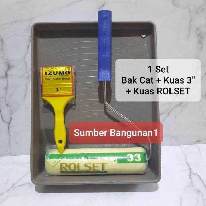 Bak Cat Kuas Roll Rolset Kuas Cat Tembok Inch Lazada Indonesia