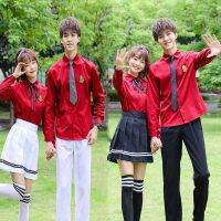 [COD] Middle school students and college uniform graduation class suit red pleated choir stage performance