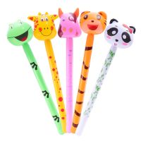 ❅✕﹍ 5pcs 100cm Cartoon Inflatable Animal Long Hammer Stick Blow Up Noise Maker Toys Birthday Party Decoration Random Style