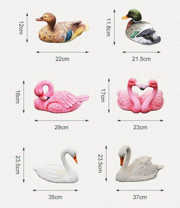 swan-mandarin-duck-statue-hunting-shooting-decoy-lawn-ornaments-garden-pool-pond-decors-flamingo-sculptures-artificial-animal