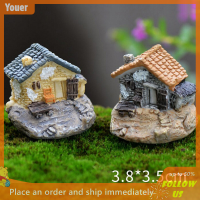 【Youer】 VINTAGE houses Miniature Fairy Garden บ้านตกแต่งมินิหัตถกรรมตกแต่งภูมิทัศน์ขนาดเล็ก DIY อุปกรณ์เสริม