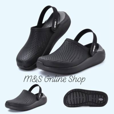 รองเท้าหัวโต Crocs Lite Ride M4-M11 สีดำ-เทา
