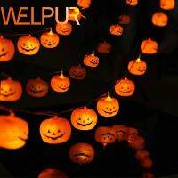 {ItalyNest shop}Welpur ไฟ LED ไฟสายประดับตกแต่งฮาโลวีน5ม.,ลวดทองแดงนางฟ้ากันน้ำ220โวลต์โคมไฟฟักทองกันน้ำ