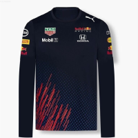 2023 New Style F1 Merc edes-Benz Red Bull Racing T-Shirt Mens Quick-Drying Cycling Long-Sleeved Round Neck Clothing(FREE CUSTOM NAME&amp;LOGO){plenty}