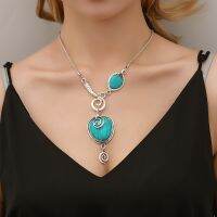 【DT】hot！ New Arrival Chain on The Neck Turquoise Necklace Exaggerated Snail Pendant Wholesale