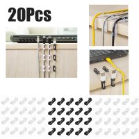 20Pcs Cable Clips Organizer Drop Wire Holder Cord Management Self-Adhesive Cable Manager Fixed Clamp Wire Manager