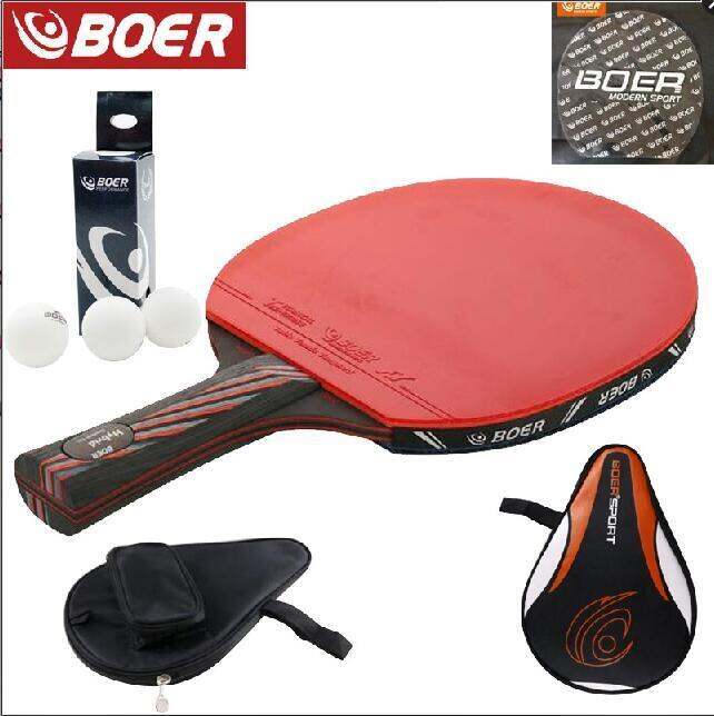 Best Quality Carbon Bat Table Tennis Racket with Rubber PingPong Paddle