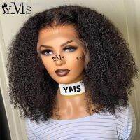 250 Density 4A/4B Burmese Kinky Curly 13X6 13X4 Lace Frontal Wig For Women YMS Kinky Edges Lace Closure Curly Human Hair Wigs [ Hot sell ] Decoration Center