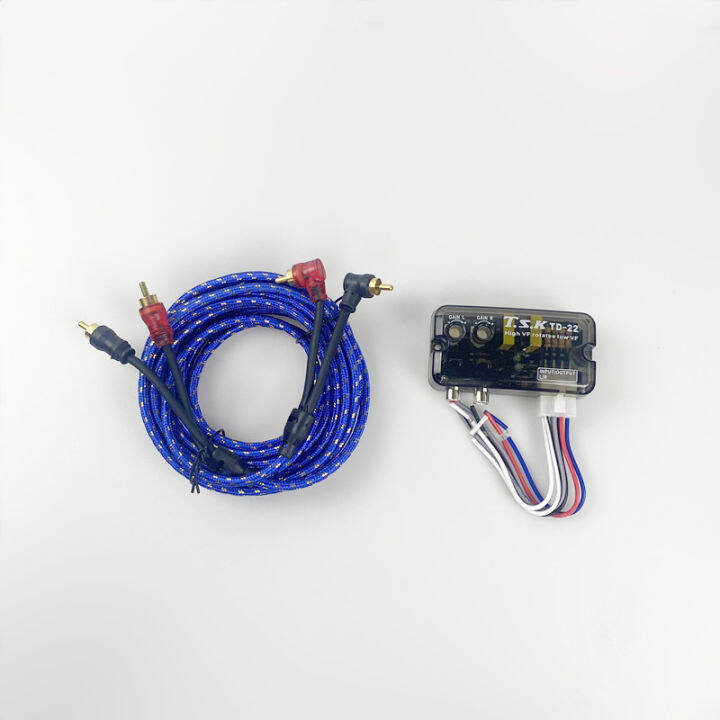 12V Universal Car Speakers to RCA Line Subwoofer Stereo Radio Converter