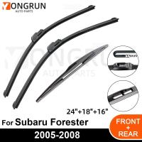 สำหรับกระจกหน้ารถที่ปัดน้ำฝนด้านหลังอุปกรณ์เสริมยางสำหรับ Subaru Forester 24 "18" 16 "2005 2006 2007 2008