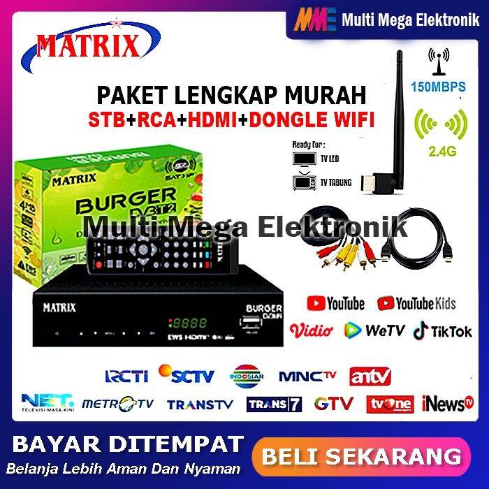 SET TOP BOX TV DIGITAL MATRIX BURGER DVBT2 / SET TOP BOX UNTUK TV