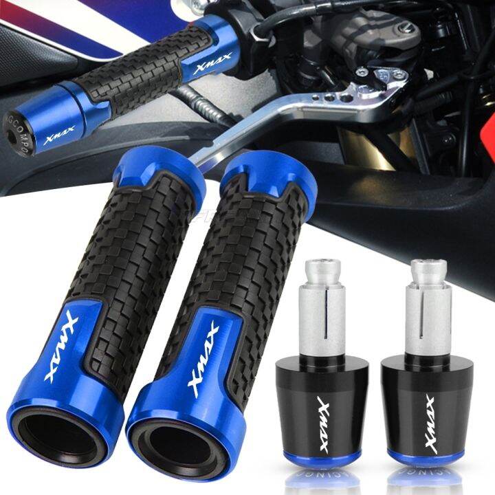 motorcycle-22mm-7-8-cnc-handlebar-hand-grips-rubber-grip-for-yamaha-xmax-x-max-125-250-300-400-2017-2018-2019-2020-2021