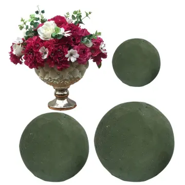 1pc Round Green Dried Flower Ball Mud Sponge Blocks Foam Bouquet