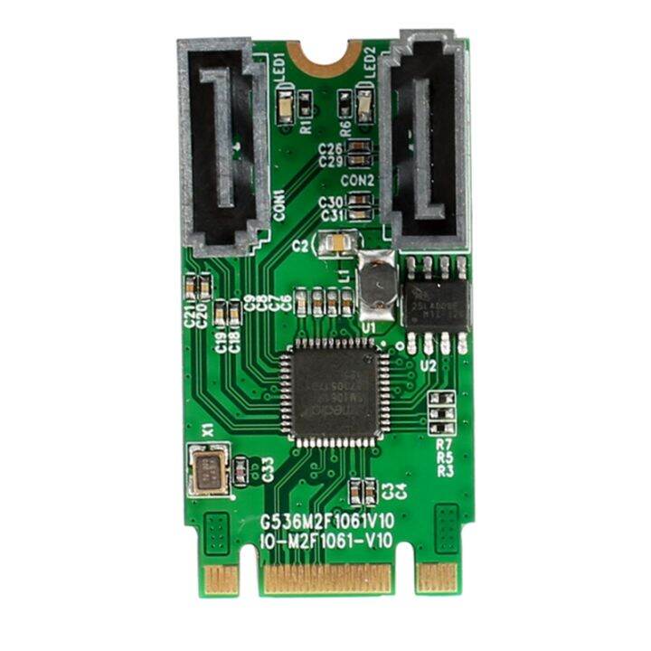 PCIE M.2 to SATA 2 Port 6G RAID Adapter Internal M.2 SATA RAID