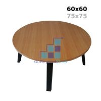 RET โต๊ะญี่ปุ่น โต๊ะอเนกประสงค์  กลม ลายหินขาว หินดำ ไม้บีช ขนาด 60*60 โต๊ะวางของ วางโน๊ตบุ๊ด ใช้งานง่าย gb99 โต๊ะพับ  โต๊ะอ่านหนังสือ