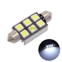 โดมสีขาว Led 6smd 20ชิ้นสำหรับตกแต่งภายในรถแคนบัสปราศจากข้อผิดพลาดหลอดโคมไฟอัตโนมัติ C5w Led