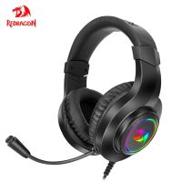 REDRAGON HYLAS H260 RGB Headphone3.5mm เล่นเกมเสียงรอบทิศทางหูฟังสำหรับคอมพิวเตอร์หูฟังไมโครโฟนสำหรับ PS4 Switch Xbox One