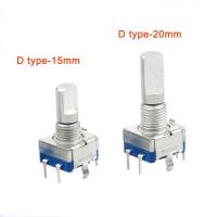 【CW】 5PCS/lot  20mm EC11 Encoder Potentiometerr with switch 5 Pin digital potentiometer D type handle