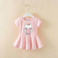 2023 New Summer Kids Dress Cat Pattern Girls Dresses  by Hs2023