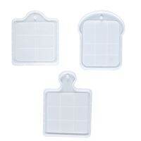 3Pcs DIY Crystal Epoxy Square Mould Plate Tray Plate Pad Silicone Mould Table Setting Decoration