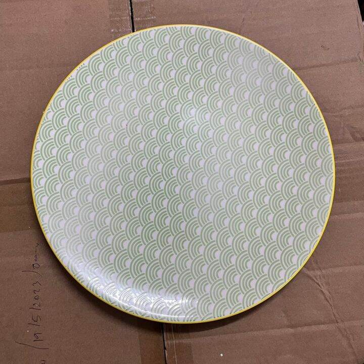 จาน-จานเซรามิก-ceramic-plate-จานแบน-จานข้าว-จานสวยๆ-จานราคาถูก-จานยกโหล-จานชามราคาส่ง-ขนาด-10-5-นิ้ว