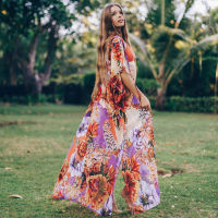 2022 Multicolored Bohemian Floral Printed Long Kimono Cardigan Tunic Women Plus Size Beachwear Clothes Tops Blouse N1030