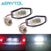 2ชิ้นสำหรับ Honda Civic 7Th 8Th 9Th Gen ซีดาน Pilot Accord Acura MDX TL TSX RDX ILX 2001-2018โคมไฟป้ายทะเบียน LED รถยนต์