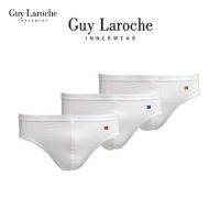 Guy Laroche กางเกงในชาย (3 Piece /Pack) Cotton ทรง Bikini สีขาว (JUS3653R8WH)