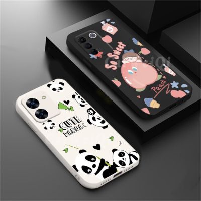 Caiweiqi เคส Hp Iphone 14 Pro Max 14Pro 14 Plus 13 Pro Max 13Pro 13ProMax 12 12 12ProMax 11 11Pro 11ProMax XS MAX XR SE 2020 6 7 8เคสครอบโทรศัพท์ซิลิโคนนิ่มรูปพีชและแพนด้าและไดโนเสาร์